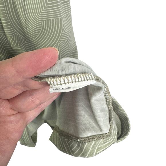 Prana Kamen Dress Green Striped Sleeveless Tank Racerback Stretchy Dress Large L - Picture 8 of 15